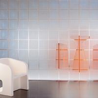 VedoNonVedo Timesquare big decorative element for furnishing and dividing rooms transparent fuchsia 6